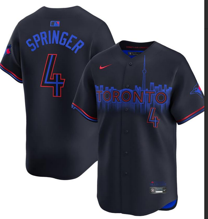 Men Toronto Blue Jays #4 Springer blue 2025 Nike MLB Jersey